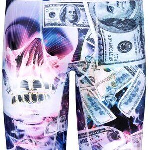 Ethika Xray Grill Skull & Money Print Long Boxer Briefs NEW Size Medium